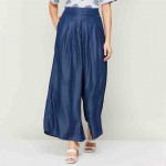 Women Solid Pleated Palazzo Pants